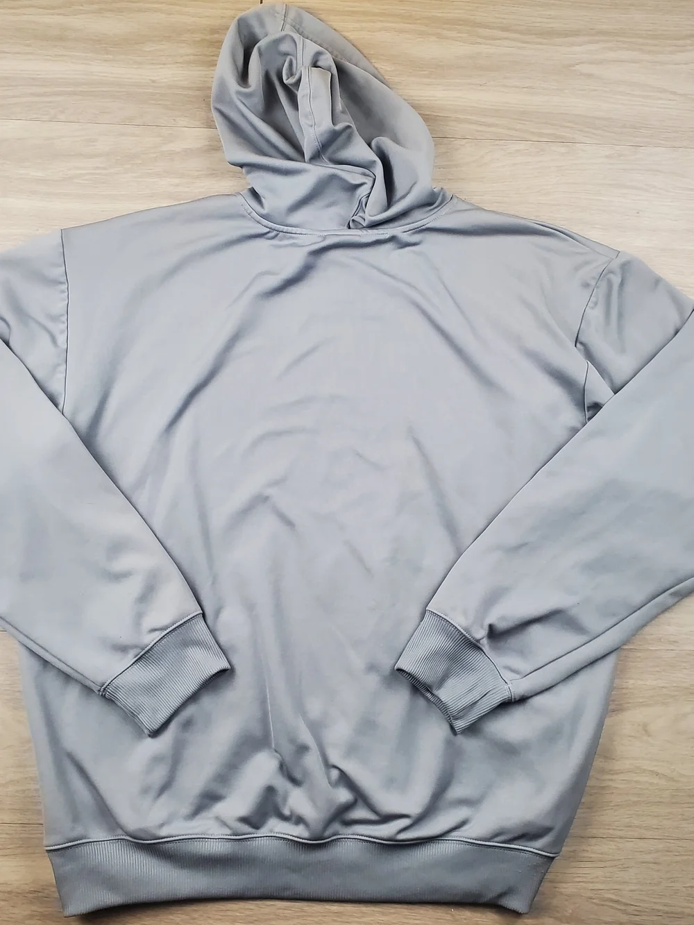 Adidas Gray Fleece Pullover Hoodie Men's XL Orange Logo Athletic Sweatshirt